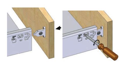 how to attach kitchen drawer fronts to metal drawer box|drawer box attachment.